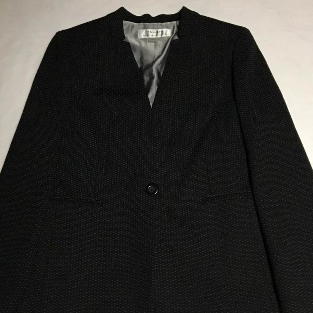 Tahari‎ Womens One-Button Black Blazer Size6